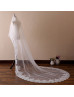 Ivory One Layer Lace Cathedral Wedding Veil Ivory One Layer Lace Cathedral Wedding Veil